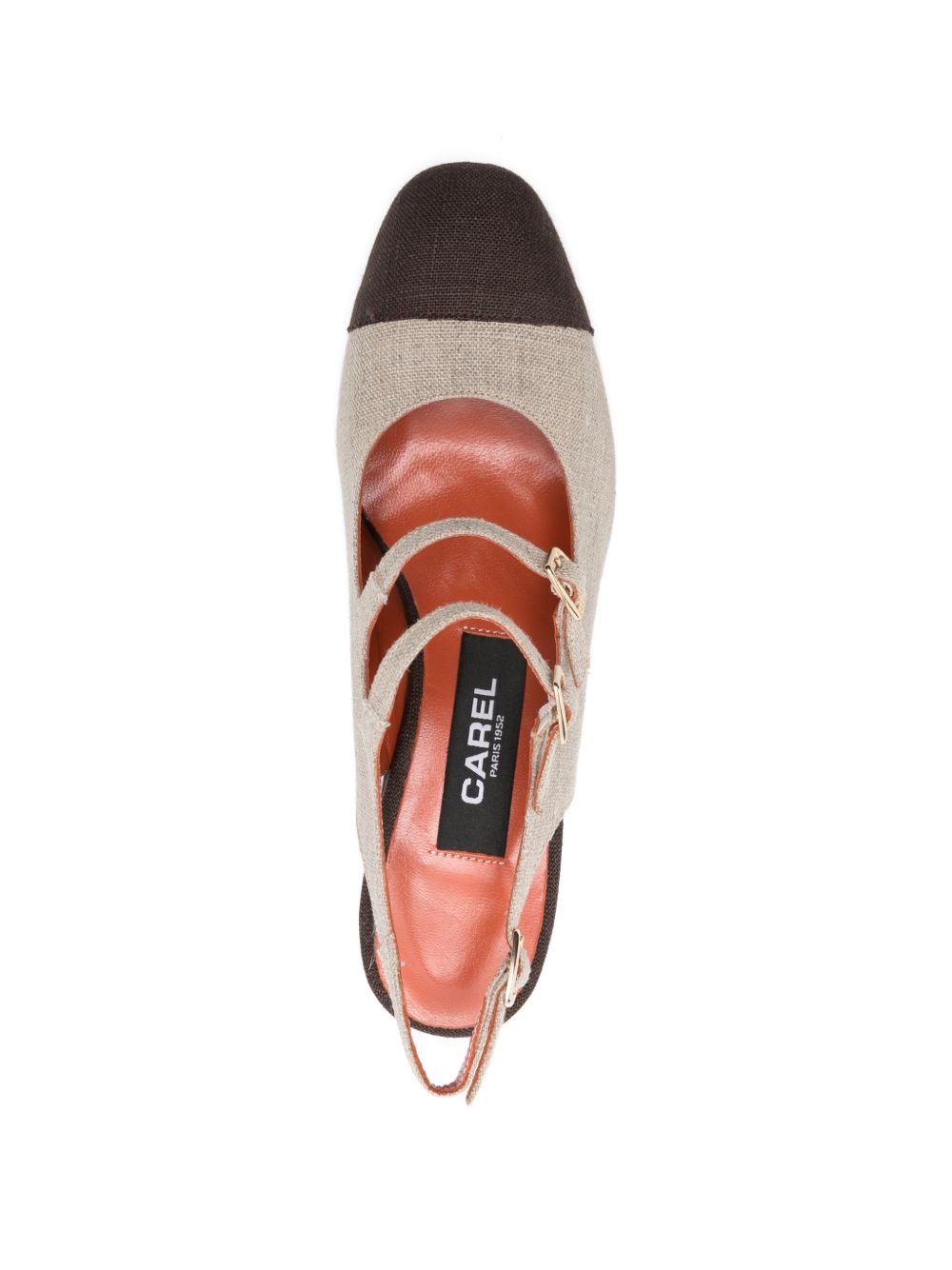 Carel Paris With Heel Slingback Pumps Brown