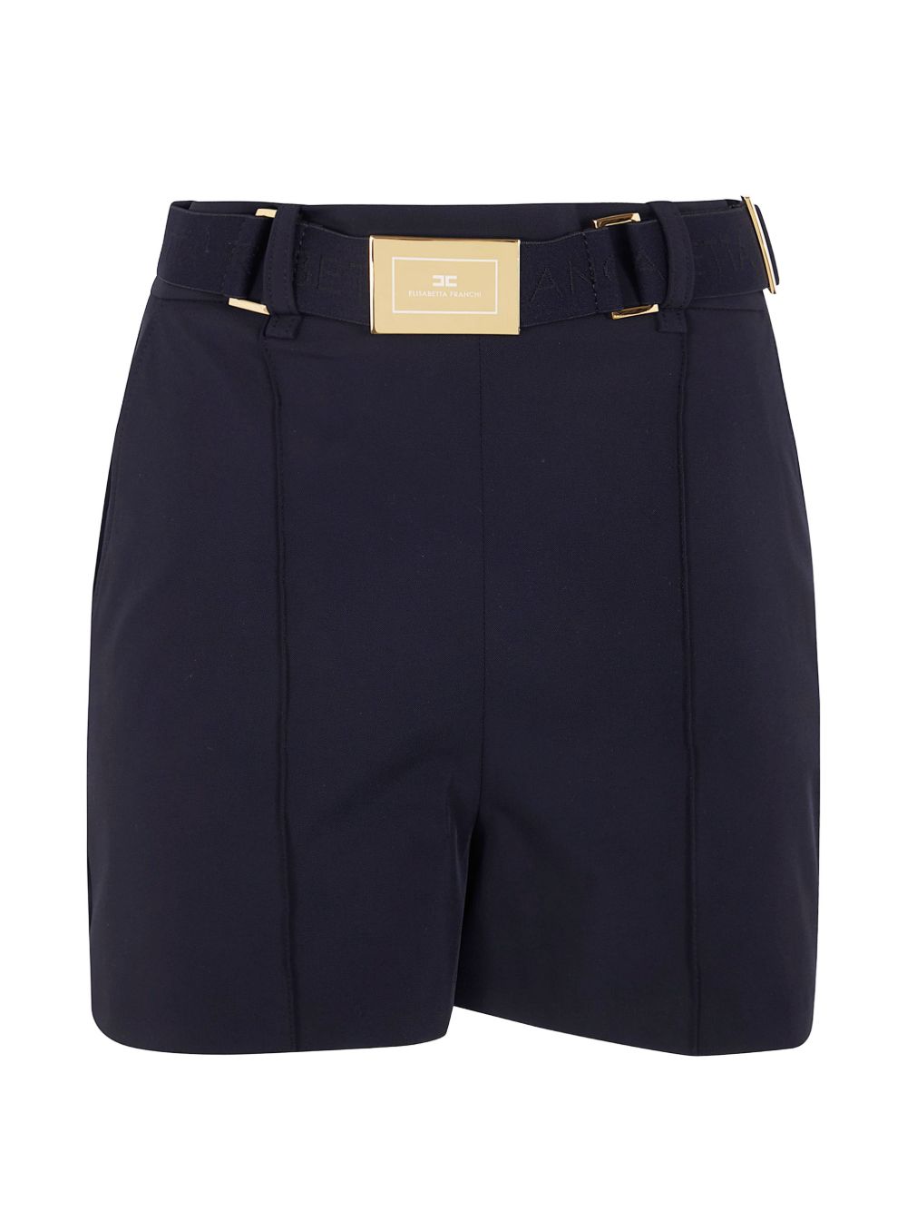 Elisabetta Franchi Belted High-Waist Shorts Black black