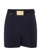 Elisabetta Franchi Belted High-Waist Shorts Black black