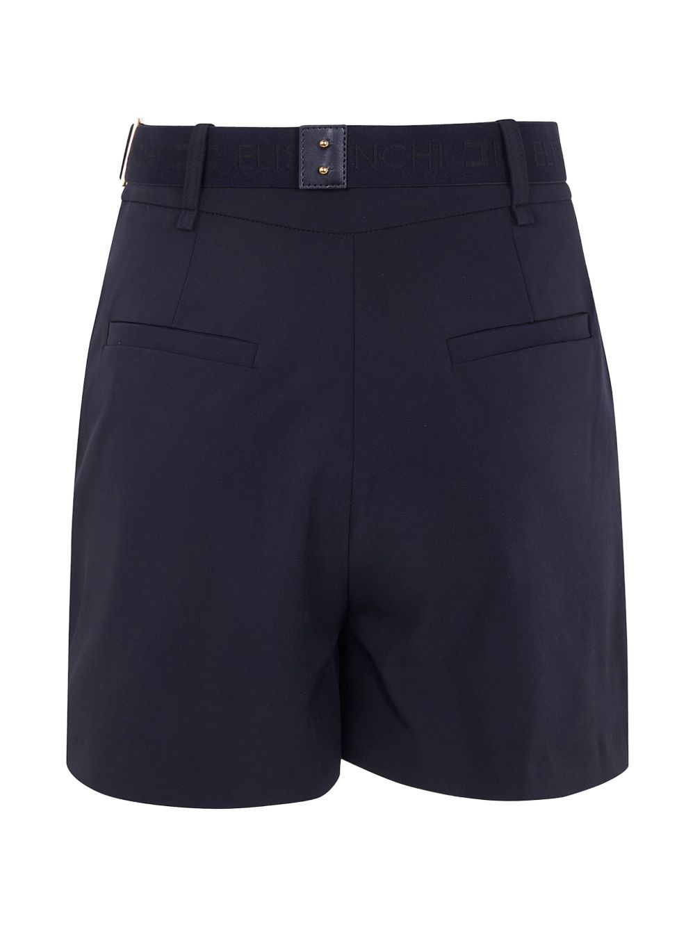 Elisabetta Franchi Belted High-Waist Shorts Black black