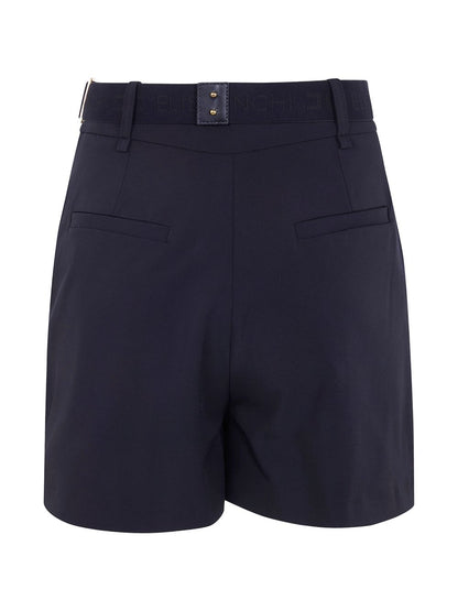 Elisabetta Franchi Belted High-Waist Shorts Black black