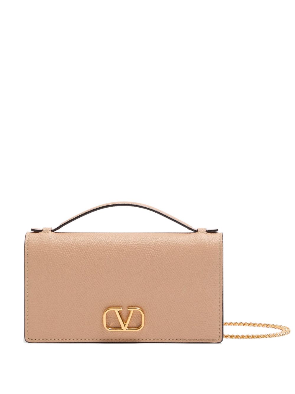 Valentino Garavani VLogo Signature Leather Wallet Pink