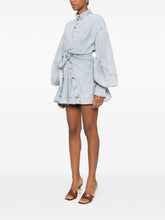 Zimmermann Rebellion Denim Mini Dress Clear Blue