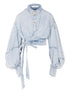 Zimmermann Rebellion Denim Tie Shirt Clear Blue