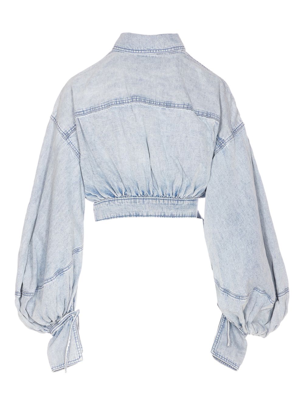 Zimmermann Rebellion Denim Tie Shirt Clear Blue