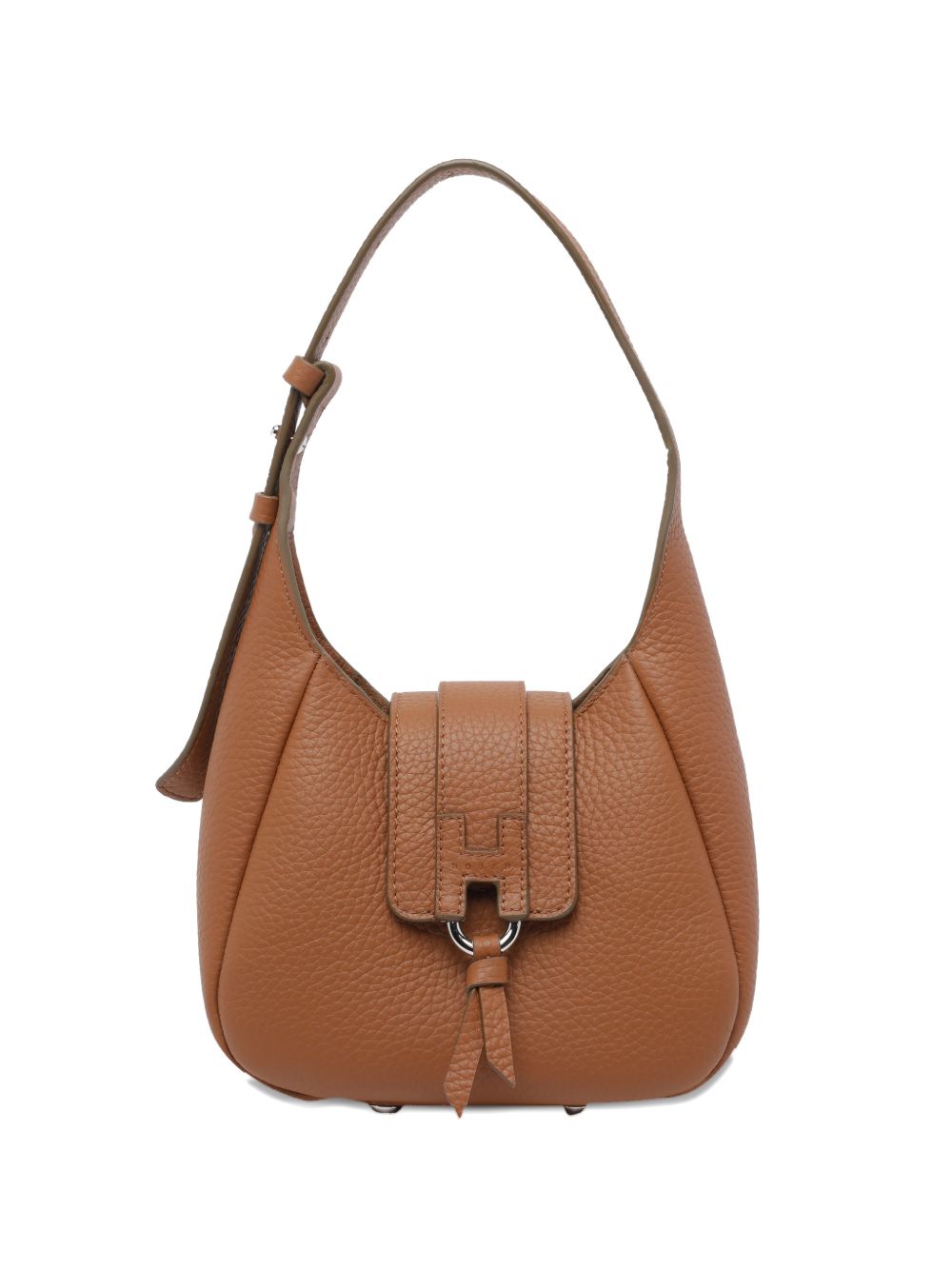 Hogan Mini Leather Hobo Bag Brown leather brown