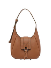 Hogan Mini Leather Hobo Bag Brown leather brown