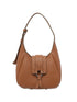 Hogan Mini Leather Hobo Bag Brown leather brown