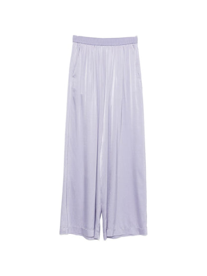 Forte Forte Silk Satin Wide-Leg Trousers Lilac lilac