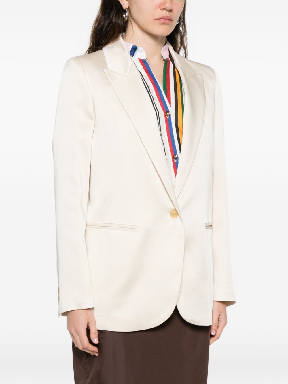 Forte Forte Single-Breasted Blazer Jacket White White