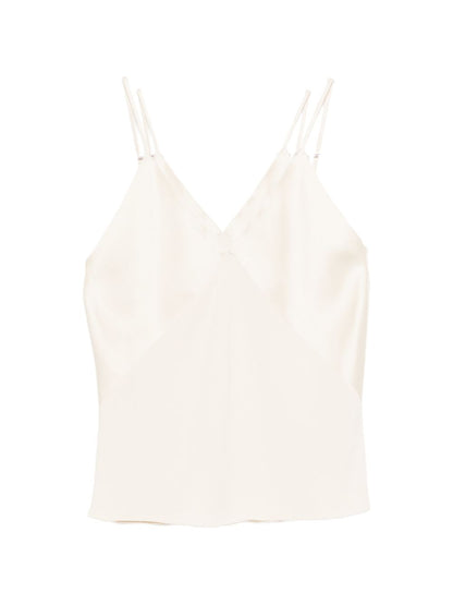 Forte Forte V-Neck Adjustable Strap Top White