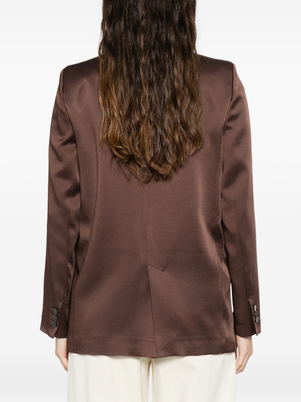 Forte Forte Single-Breasted Blazer Jacket Brown
