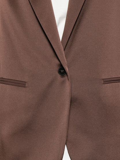 Forte Forte Single-Breasted Blazer Jacket Brown