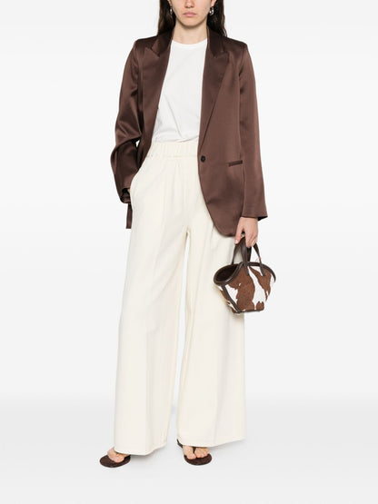 Forte Forte Single-Breasted Blazer Jacket Brown