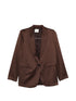 Forte Forte Single-Breasted Blazer Jacket Brown