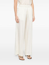 Forte Forte Silk Satin Straight Trousers White