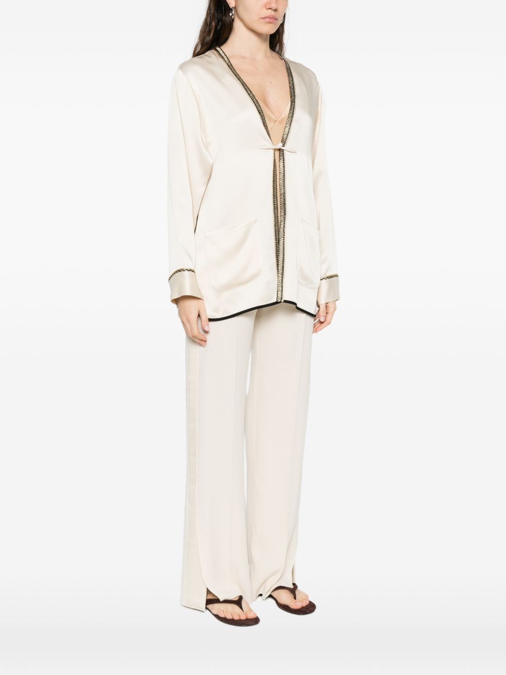 Forte Forte Tailored Acrylic Viscose Jacket White white