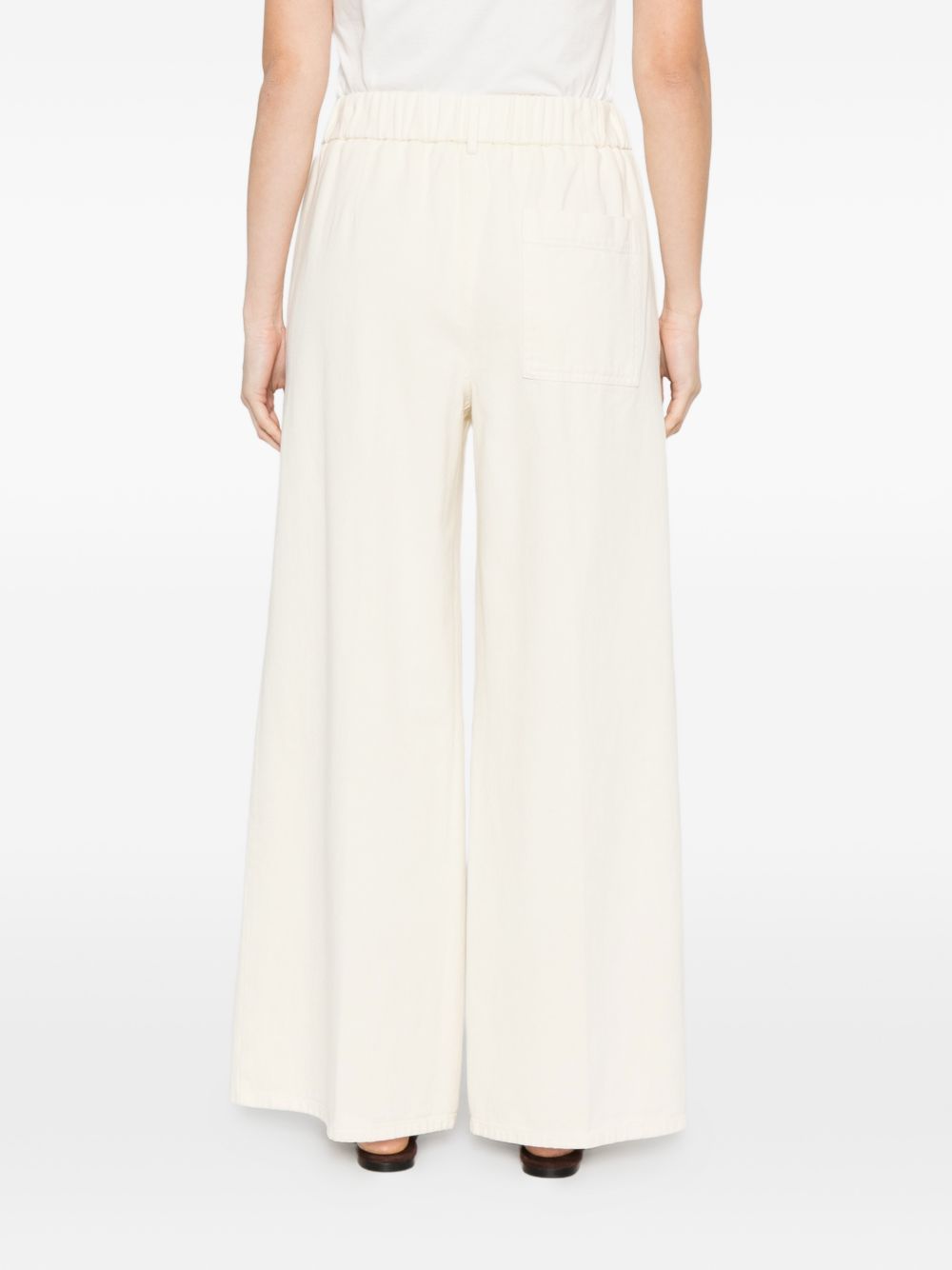 Forte Forte Wide Leg Fluid Trousers White