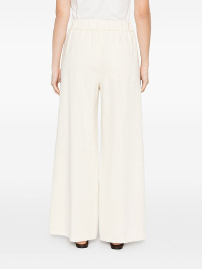Forte Forte Wide Leg Fluid Trousers White