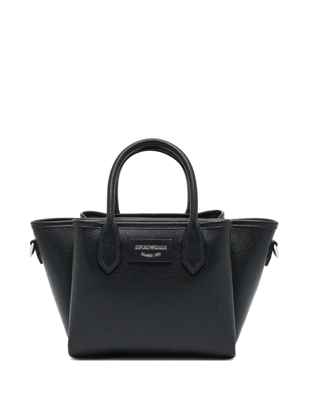 Emporio Armani Small Logo-Patch Shopper Black black