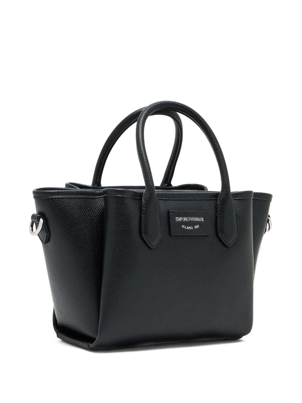 Emporio Armani Small Logo-Patch Shopper Black black