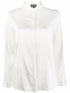 Emporio Armani Long-Sleeve Silk Shirt White
