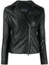 Emporio Armani Lambskin Biker Jacket Black