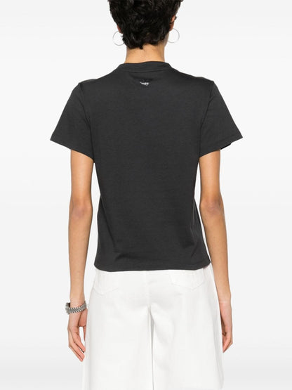 Emporio Armani Logo Cotton Crewneck T-Shirt Blue