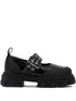 Ganni Flat Strap Lug Sole Ballet Black black