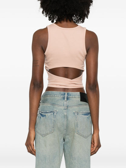 Diesel Round Neck Cropped Tank Powder powder