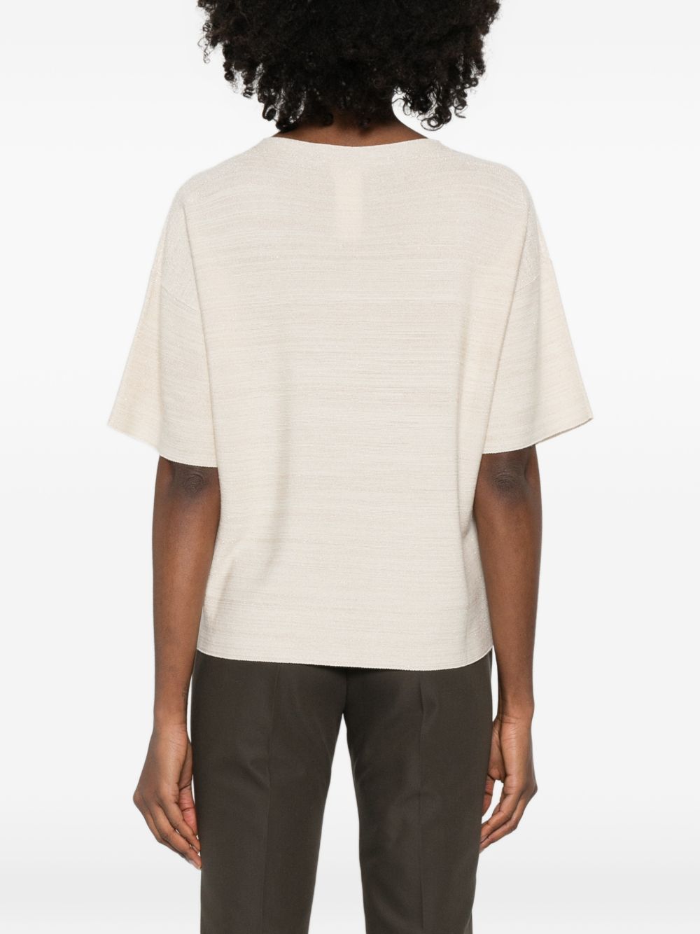 Fabiana Filippi Wool Cotton Sweater Ivory ivory