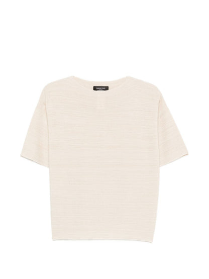 Fabiana Filippi Wool Cotton Sweater Ivory ivory