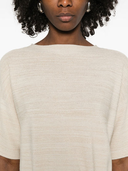 Fabiana Filippi Wool Cotton Sweater Ivory ivory