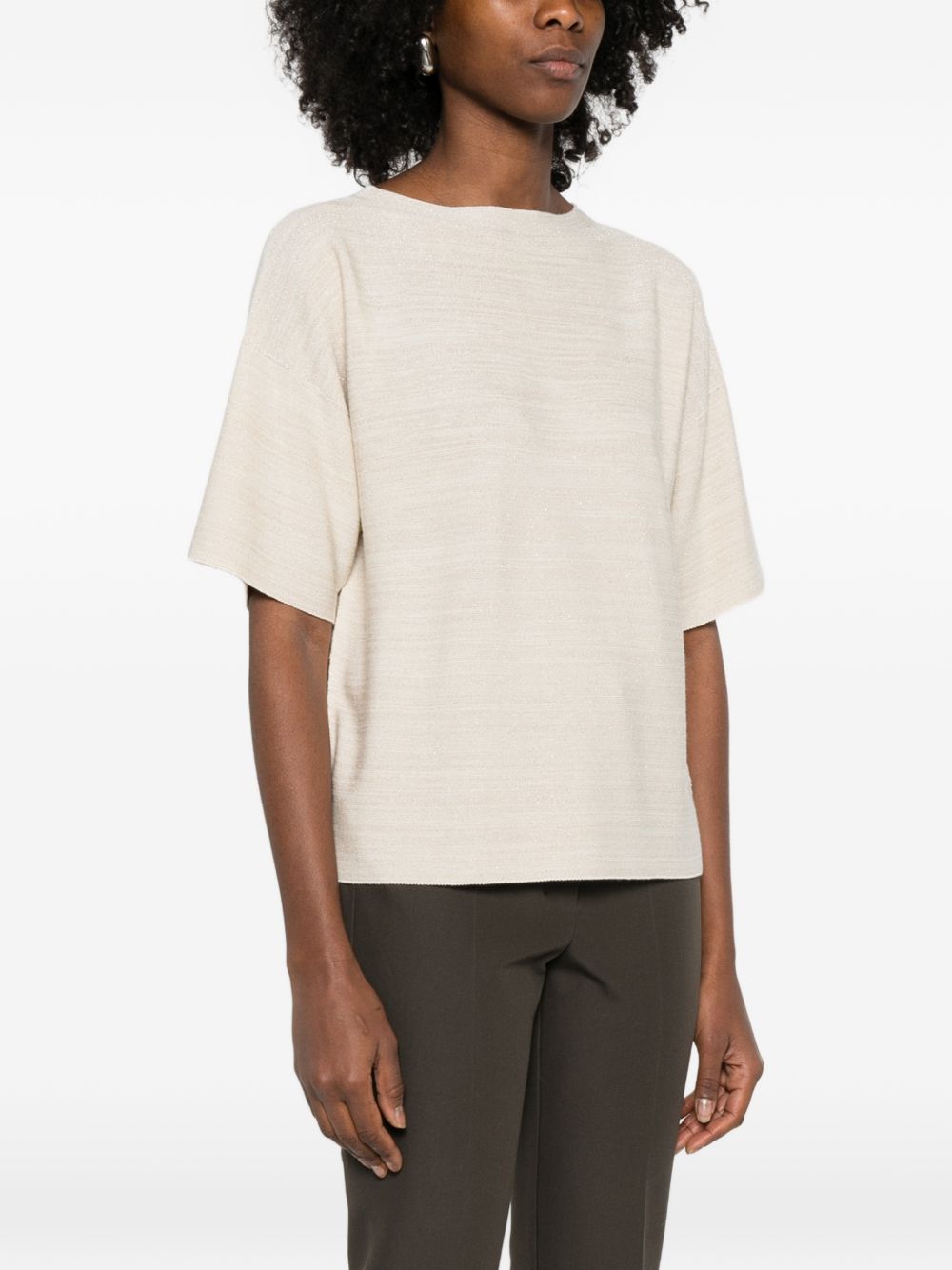 Fabiana Filippi Wool Cotton Sweater Ivory ivory