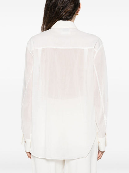 Forte Forte Point Collar Cotton Shirt White