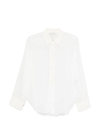 Forte Forte Point Collar Cotton Shirt White