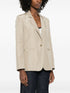 Forte Forte Single-Breasted Linen-Blend Jacket Beige