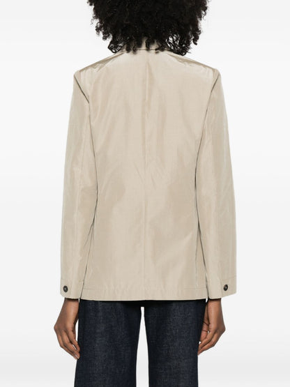 Forte Forte Single-Breasted Linen-Blend Jacket Beige