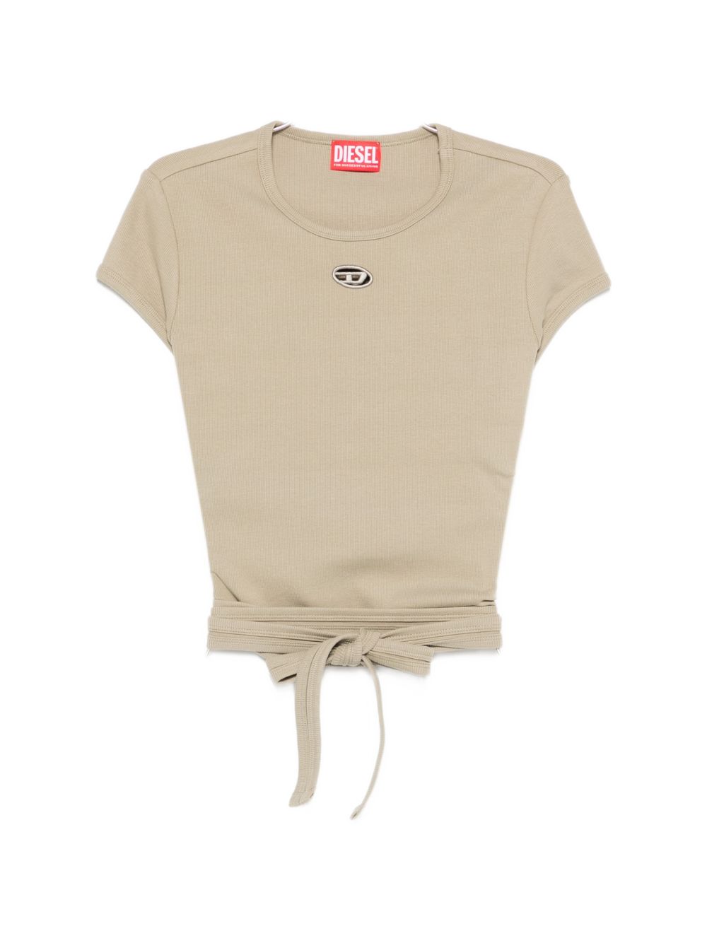 Diesel Tonal Logo Waist Tie T-shirt Green