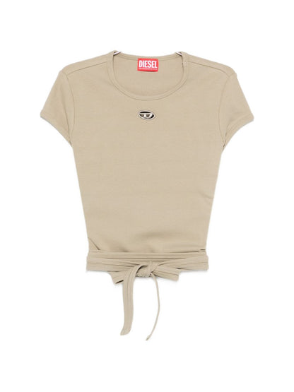 Diesel Tonal Logo Waist Tie T-shirt Green