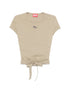 Diesel Tonal Logo Waist Tie T-shirt Green