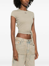 Diesel Tonal Logo Waist Tie T-shirt Green