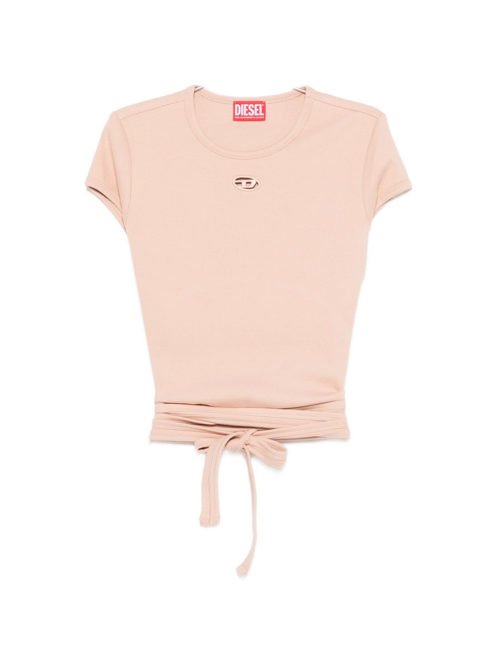 Diesel Waist Tie Cotton T-Shirt Powder powder