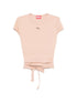 Diesel Waist Tie Cotton T-Shirt Powder powder