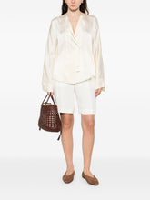 Forte Forte Tie Tassel Silk Satin Shirt White