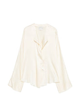 Forte Forte Tie Tassel Silk Satin Shirt White