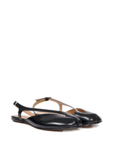Maison Margiela Tabi Split-Toe Leather Ballet Black
