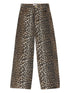 Ganni Leopard Print Denim Jeans Brown