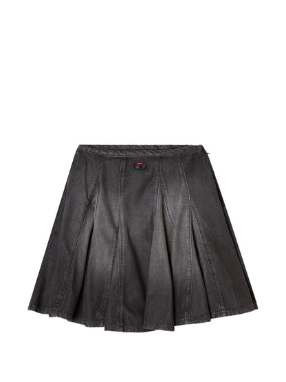 Diesel Panelled Denim Mini Skirt Grey