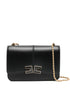 Elisabetta Franchi Chain-Link Logo Shoulder Bag Black